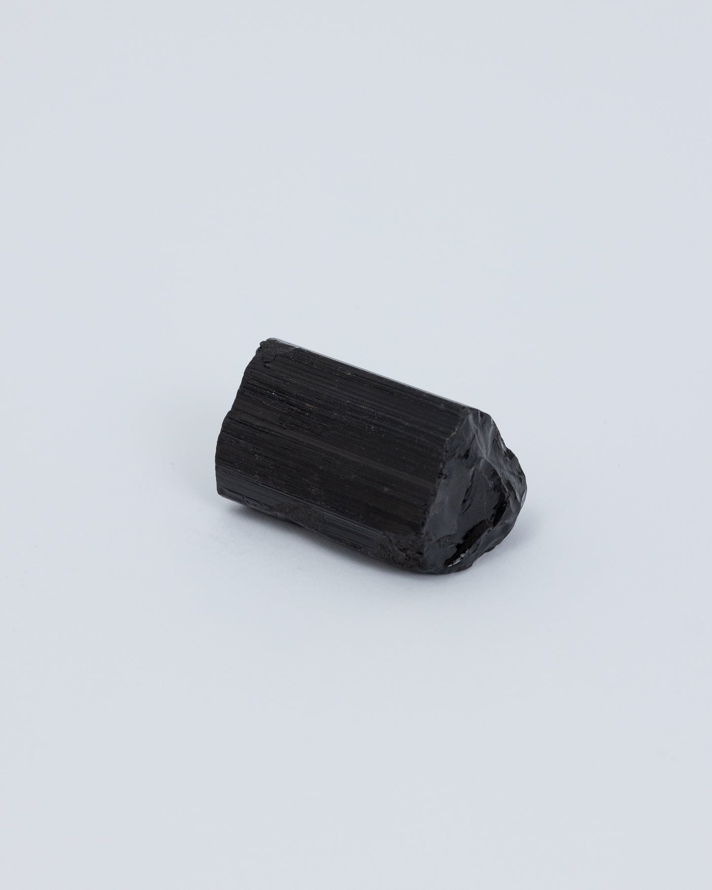 Wooden Base Series: Black Tourmaline Raw Stone 黑碧璽原礦