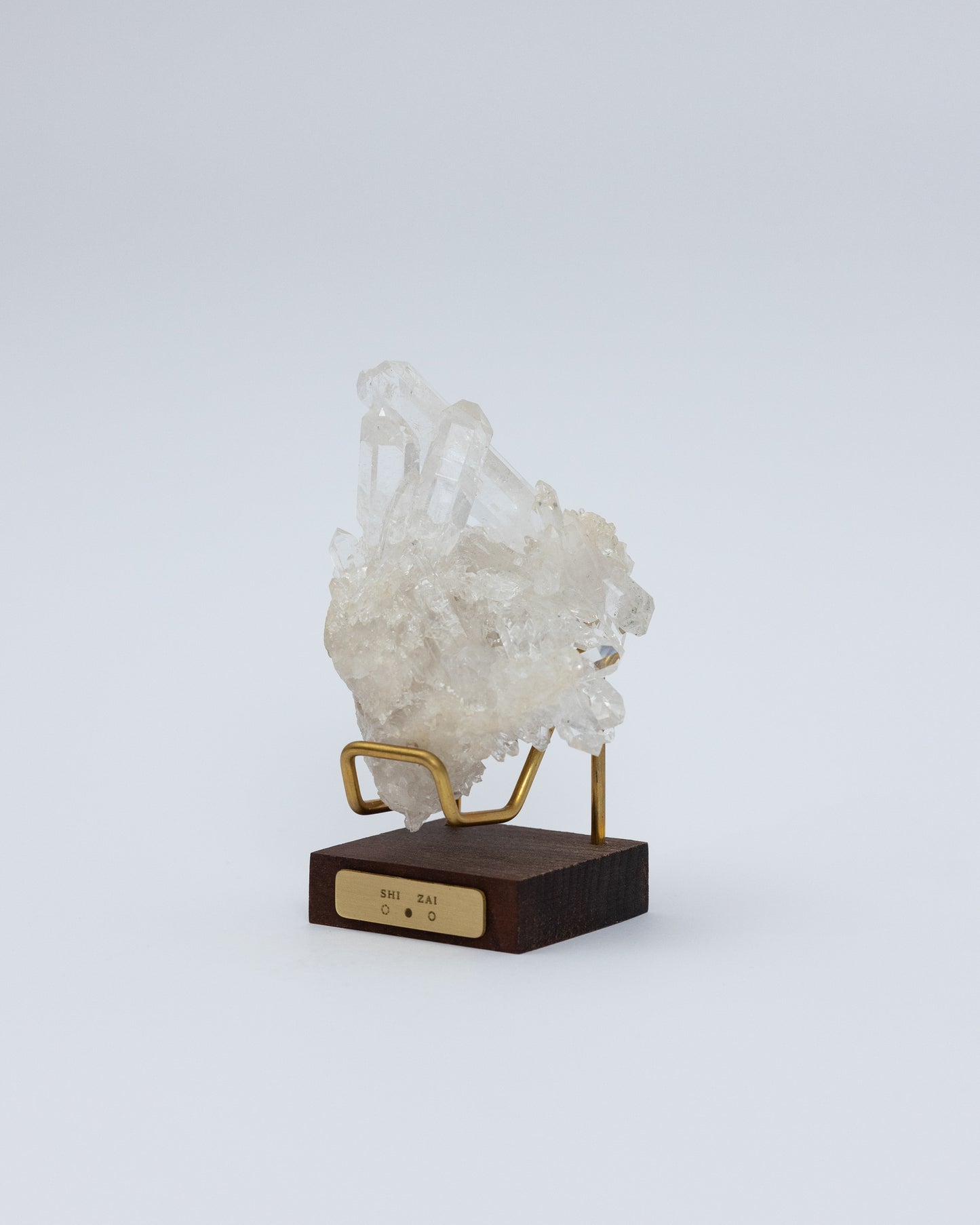 Wooden Base Series: Clear Quartz Cluster 白水晶簇