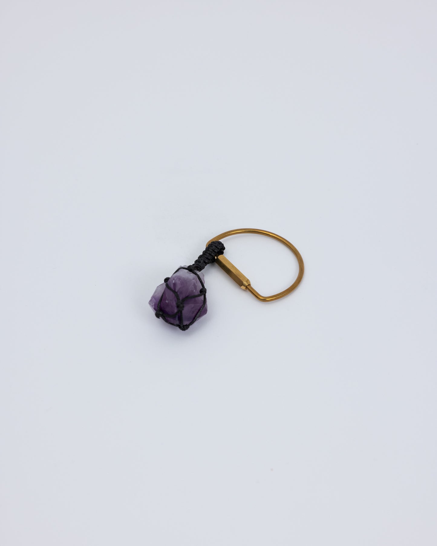 編織紫水晶 黃銅鑰匙圈 | Trinket 2 Series: Braided Amethyst Brass Keychain