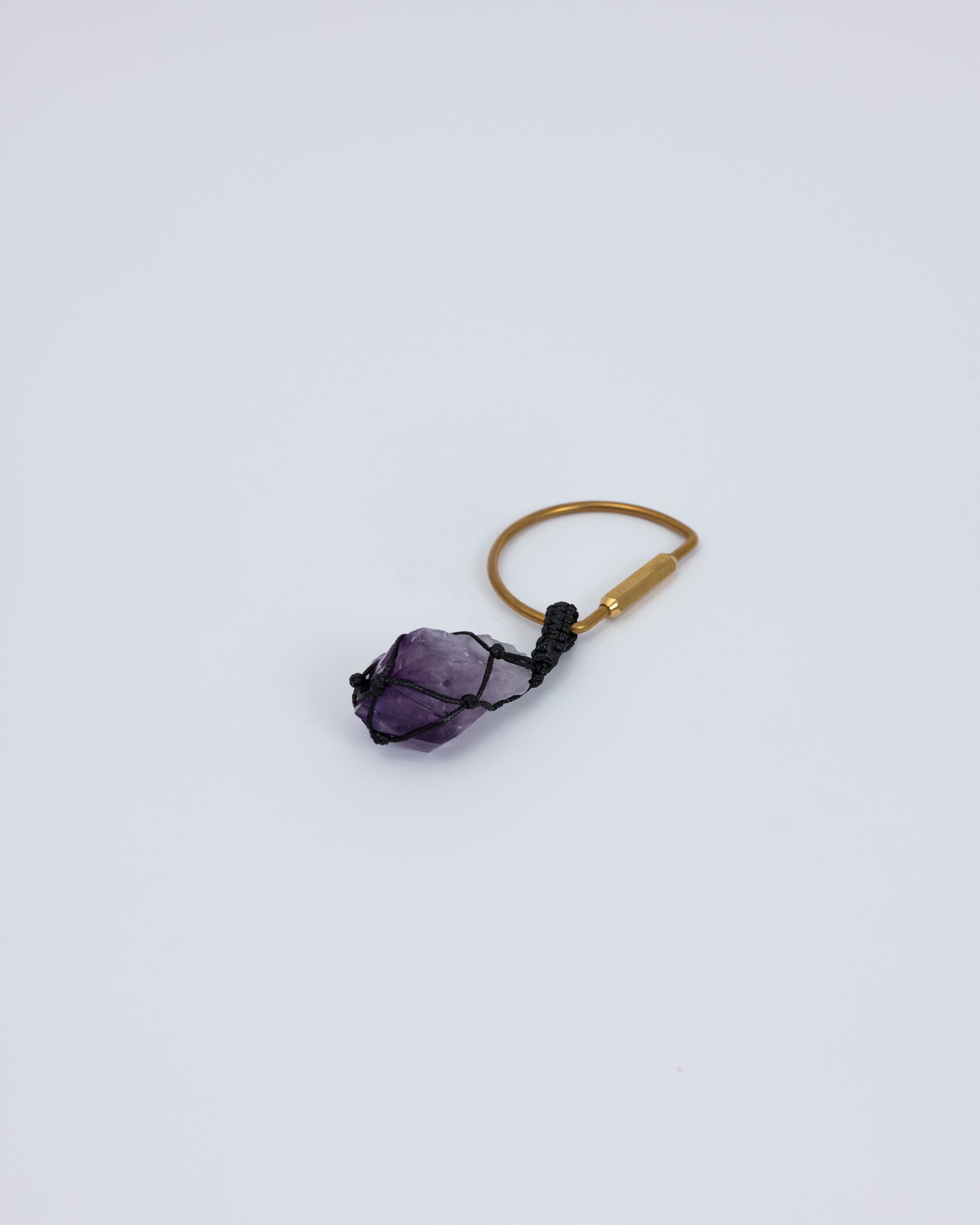 編織紫水晶 黃銅鑰匙圈 | Trinket 2 Series: Braided Amethyst Brass Keychain