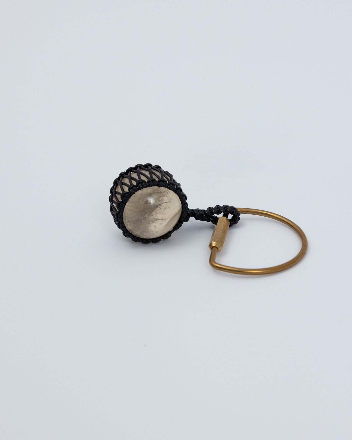 編織黃水晶球 黃銅鑰匙圈 | Trinket 2 Series: Braided Yellow Crystal Sphere Brass Keychain