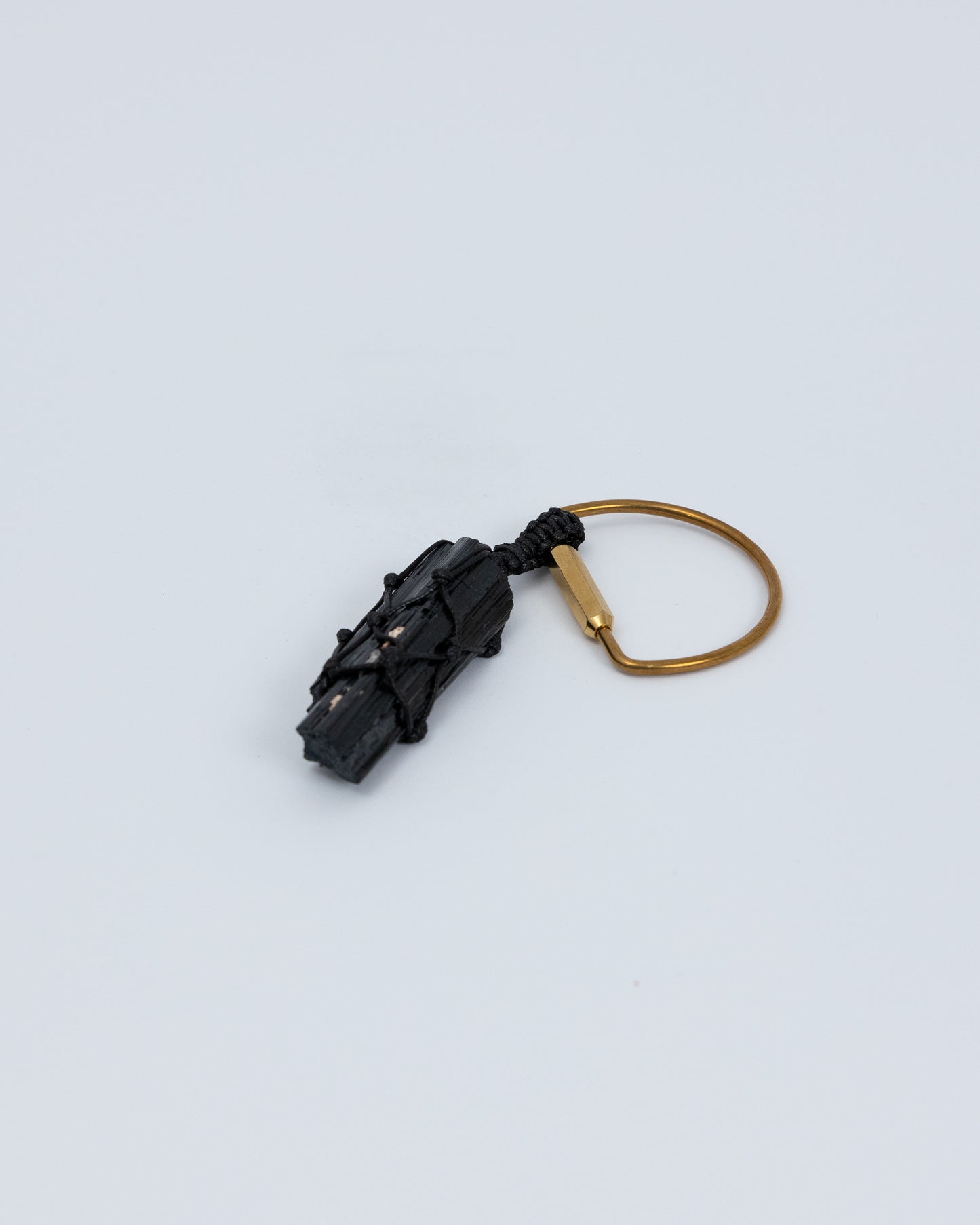 編織黑碧璽 黃銅鑰匙圈 | Trinket 2 Series: Braided Black Tourmaline Brass Keychain