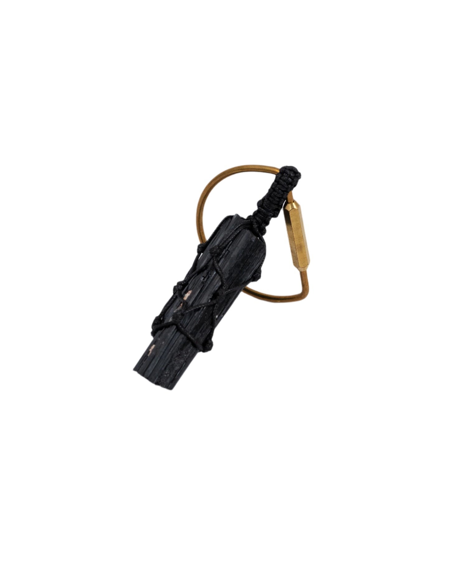 編織黑碧璽 黃銅鑰匙圈 | Trinket 2 Series: Braided Black Tourmaline Brass Keychain