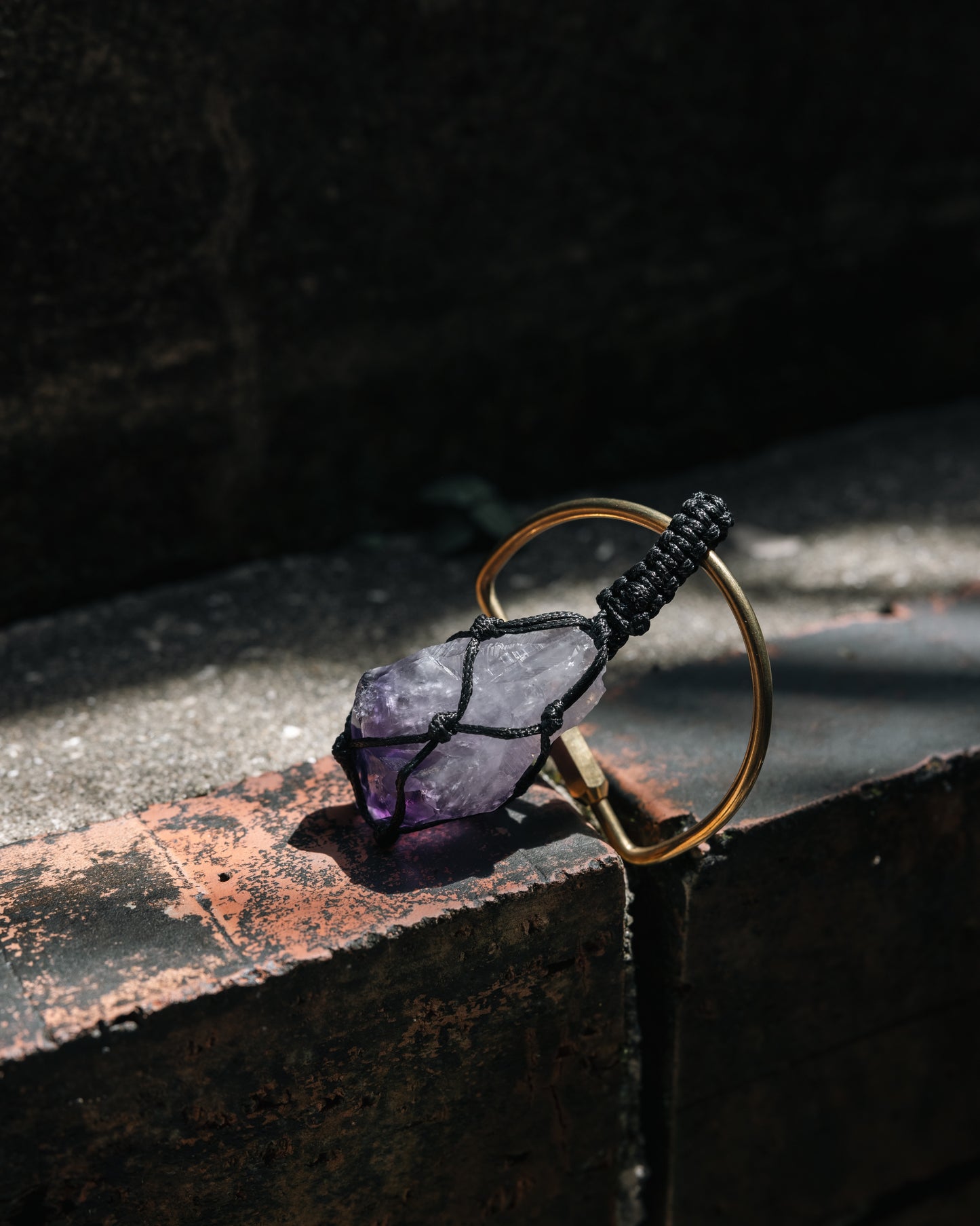 編織紫水晶 黃銅鑰匙圈 | Trinket 2 Series: Braided Amethyst Brass Keychain