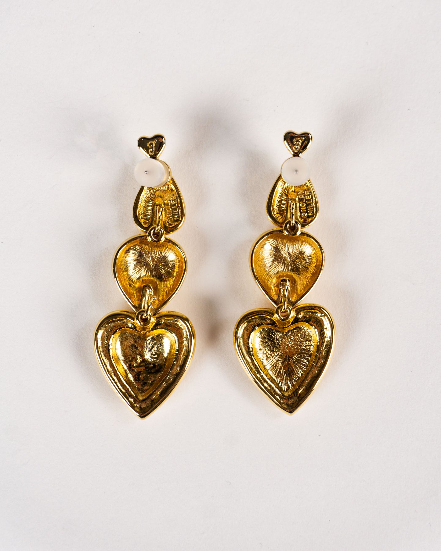 復古 NOLAN MILLER 可拆式愛心垂墜耳環-耳針式 | VINTAGE NOLAN MILLER CONVERTIBLE HEART DROP EARRINGS