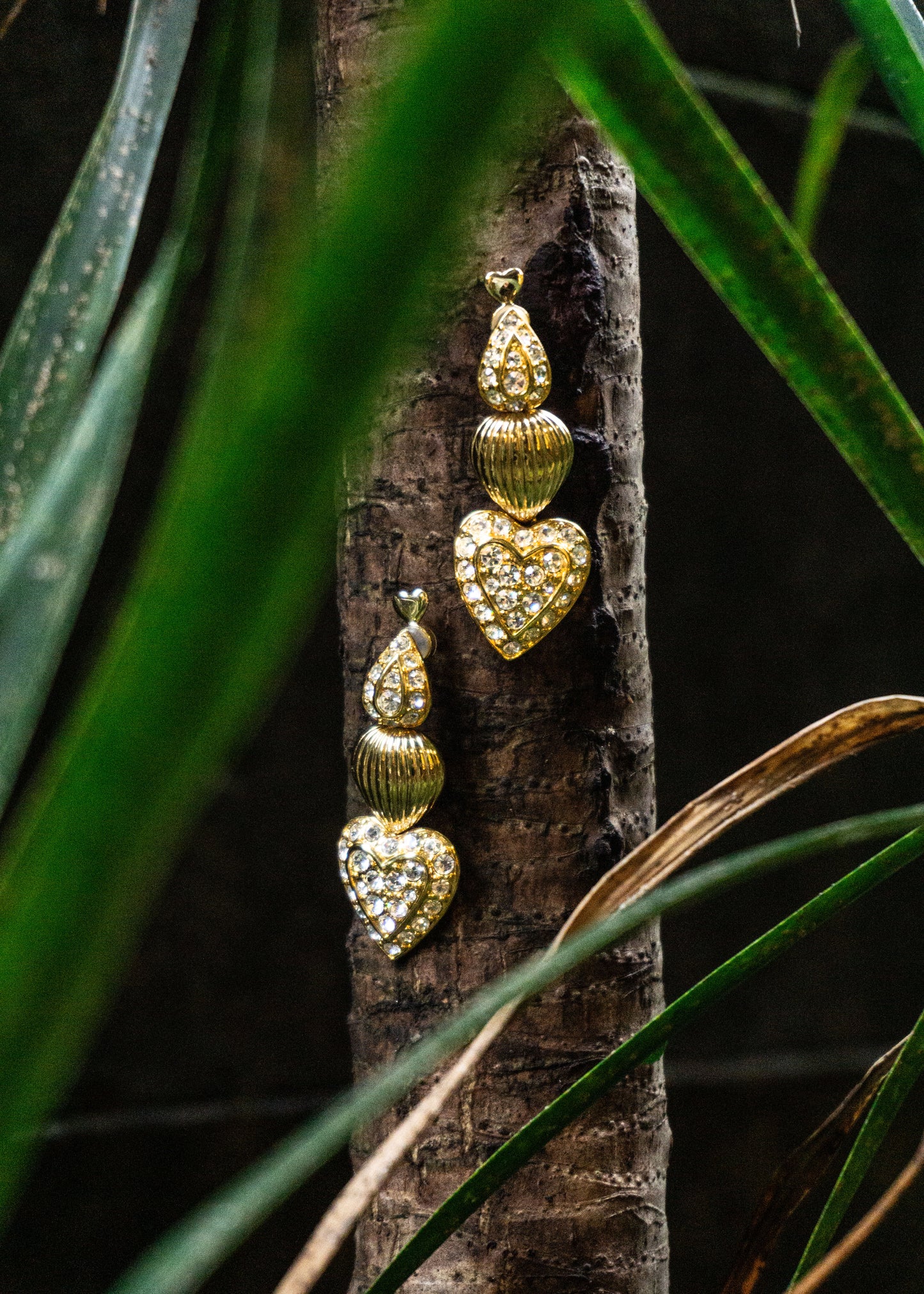 復古 NOLAN MILLER 可拆式愛心垂墜耳環-耳針式 | VINTAGE NOLAN MILLER CONVERTIBLE HEART DROP EARRINGS