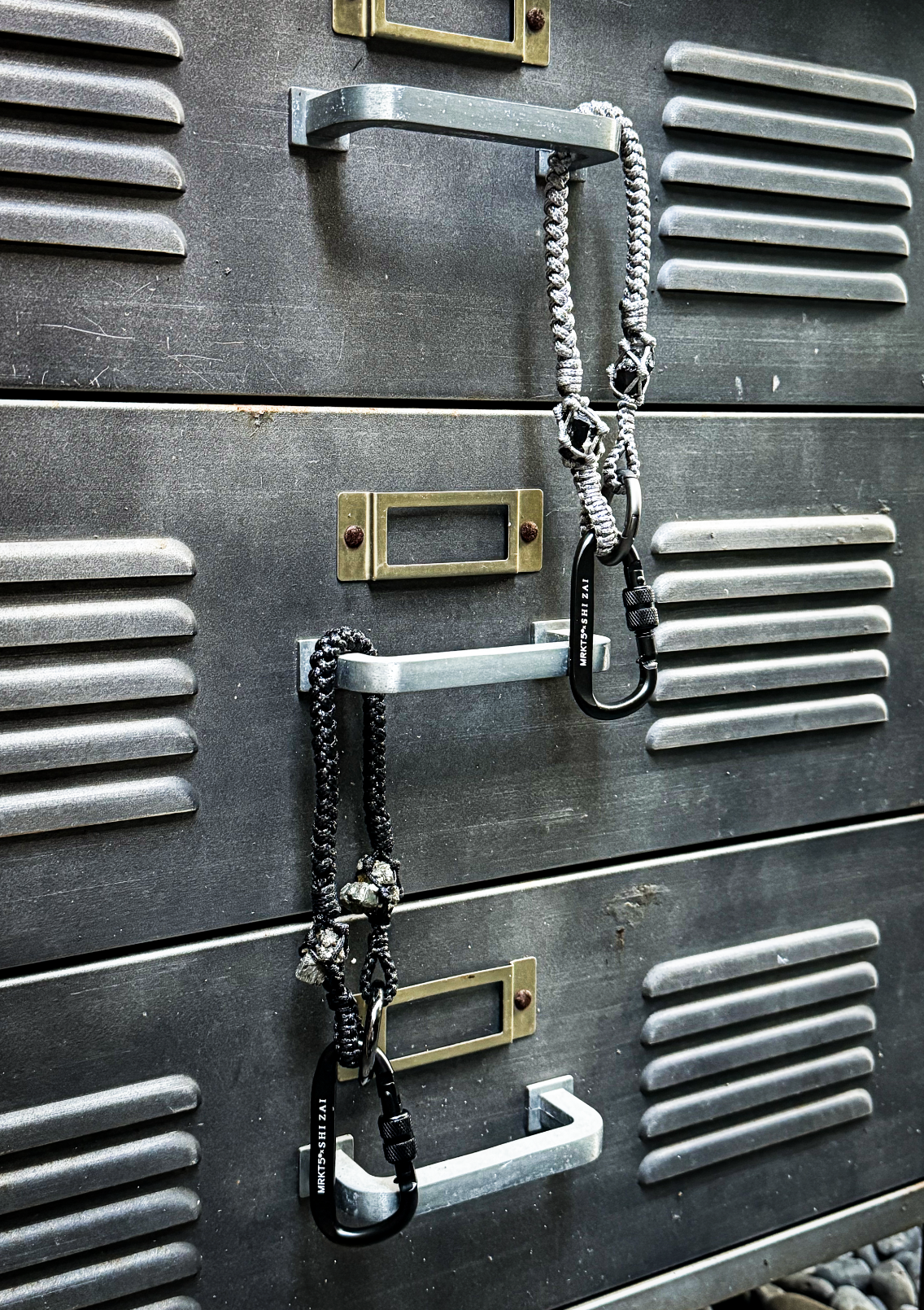 MRKT5 x SHI ZAI: Woven Black Tourmaline Phone Chain 編織黑碧璽手機鍊 (Silver 銀色)