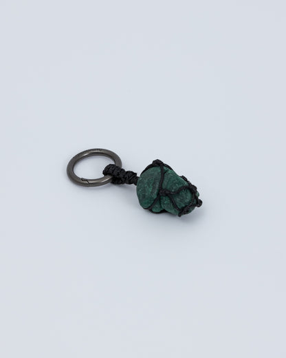 編織孔雀石 槍黑色鑰匙圈 | Trinket Series: Braided Malachite Gunmetal Keychain
