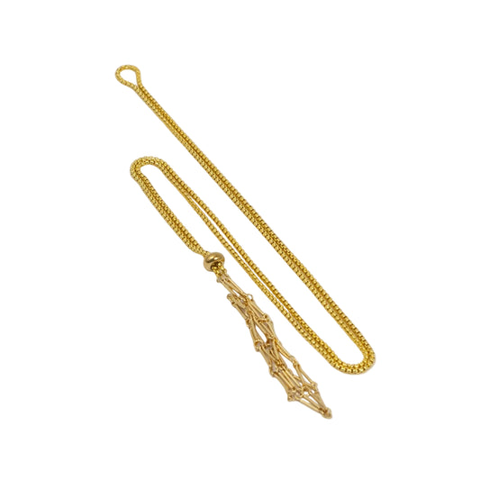 訂製礦物袋 不鏽鋼鍊-金色 | Gold Mineral Bag with Stainless Steel Chain
