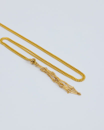 訂製礦物袋 不鏽鋼鍊-金色 | Gold Mineral Bag with Stainless Steel Chain