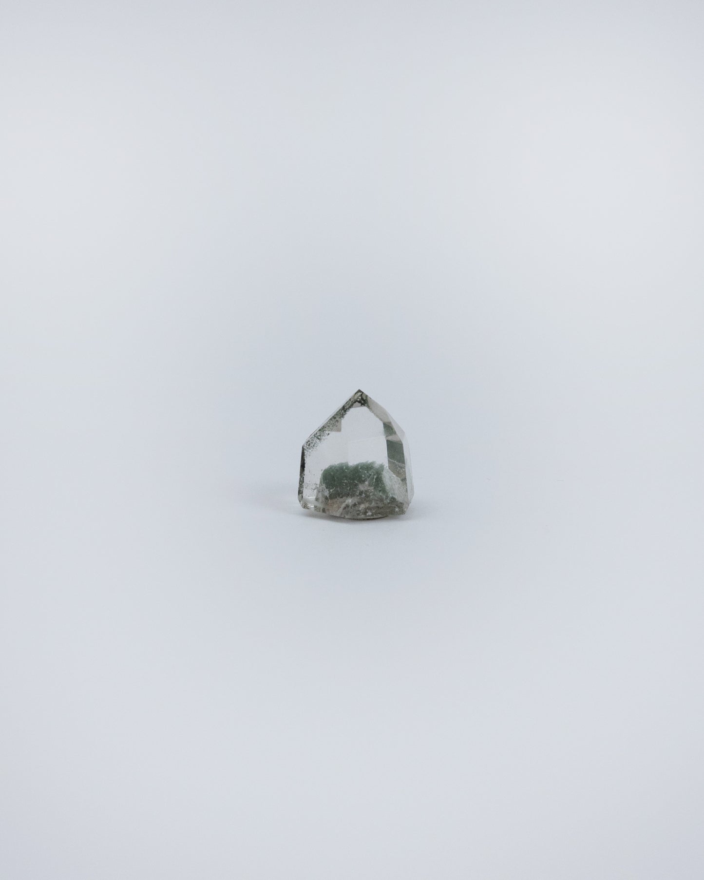 綠幽靈水晶柱 小礦標盒 | Green Phantom Crystal Column Small Mineral