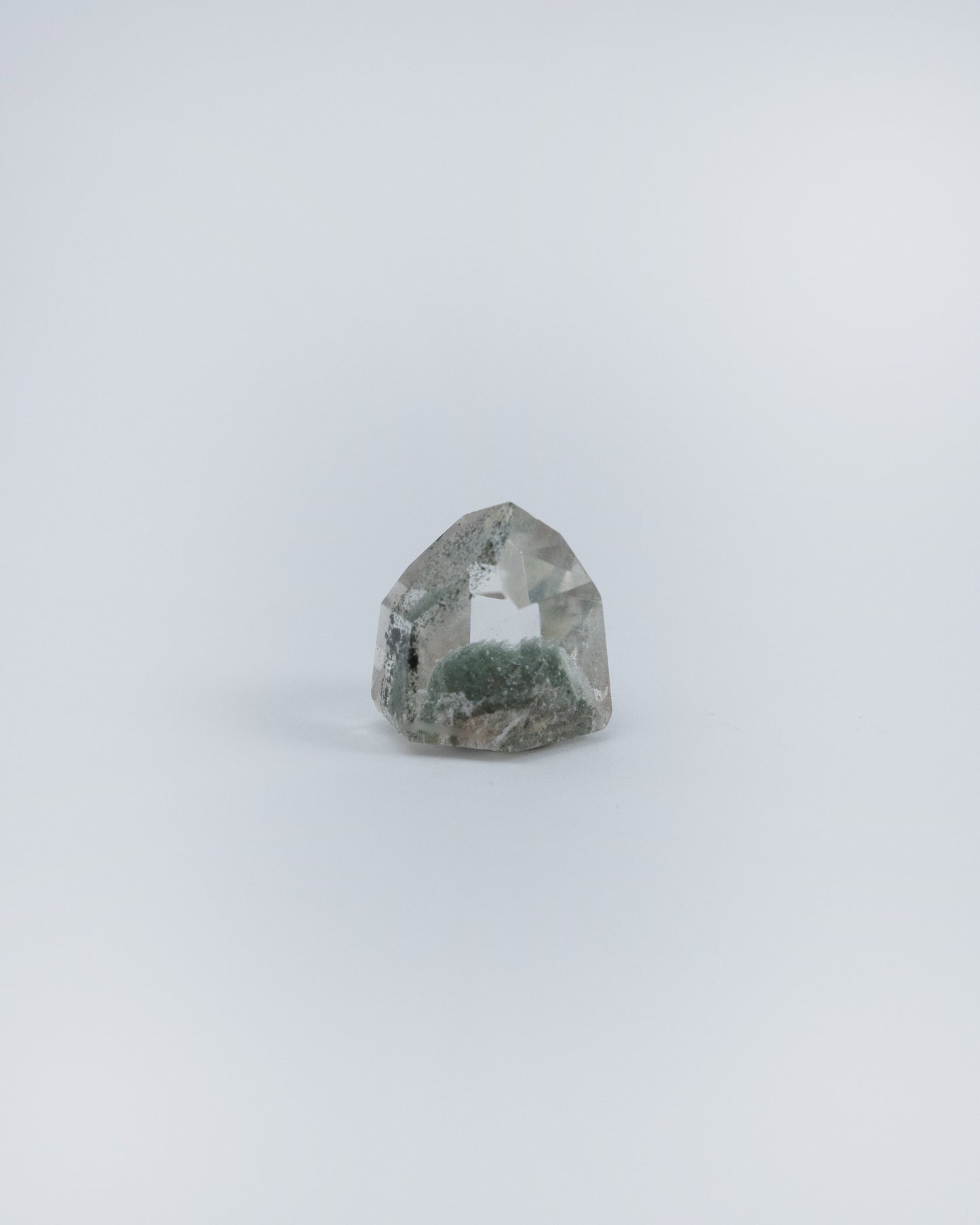 綠幽靈水晶柱 小礦標盒 | Green Phantom Crystal Column Small Mineral