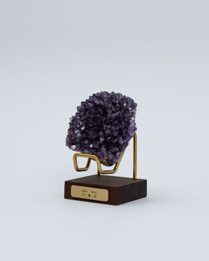 Wooden Base Series: Amethyst Cluster 紫水晶塊