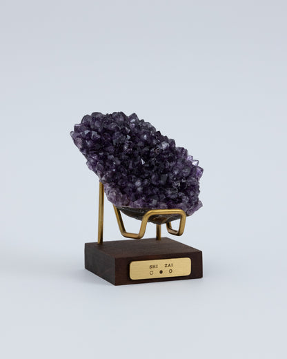 Wooden Base Series: Amethyst Cluster 紫水晶塊