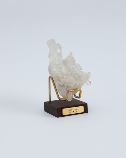 Wooden Base Series: Clear Quartz Cluster 白水晶簇