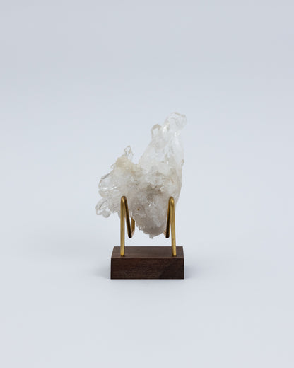 Wooden Base Series: Clear Quartz Cluster 白水晶簇