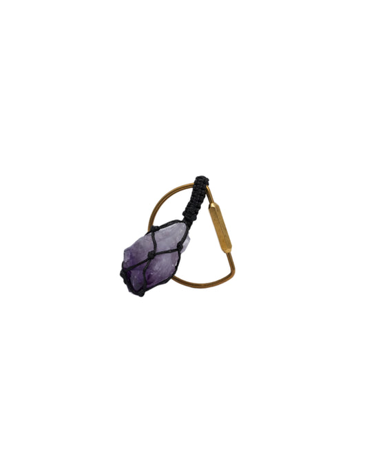 編織紫水晶 黃銅鑰匙圈 | Trinket 2 Series: Braided Amethyst Brass Keychain