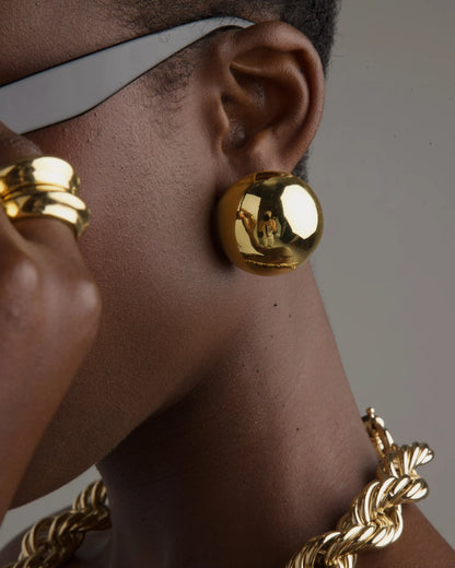 CELINE 圓頂耳環-耳夾式 | CELINE DOME EARRINGS