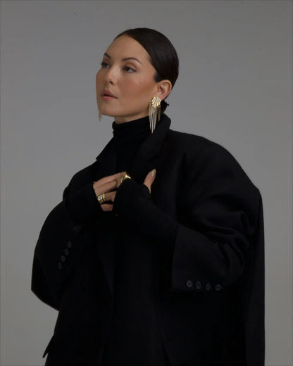 DELORIS 流蘇耳環-耳夾式 | DELORIS TASSEL EARRINGS