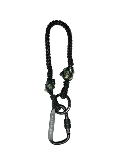 MRKT5 x SHI ZAI: Woven Pyrite Phone Chain 編織黃鐵礦手機鍊 (Black 黑色)