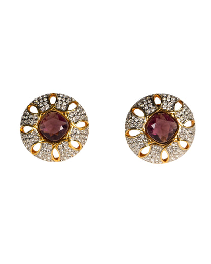 復古Swarovski 按扣夾式耳環-耳夾式 | VINTAGE SWAROVSKI BUTTON CLIP ONS