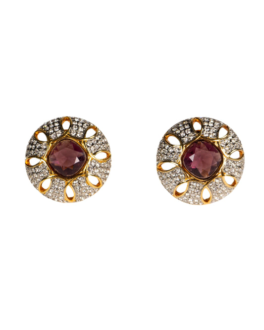 復古Swarovski 按扣夾式耳環-耳夾式 | VINTAGE SWAROVSKI BUTTON CLIP ONS