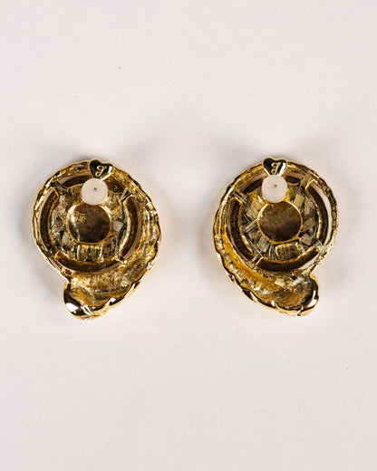 復古式 GEMME NUMARI 耳環-耳夾式 | VINTAGE GEMME NUMARI BUTTON EARRINGS