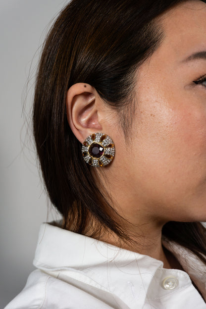 復古Swarovski 按扣夾式耳環-耳夾式 | VINTAGE SWAROVSKI BUTTON CLIP ONS