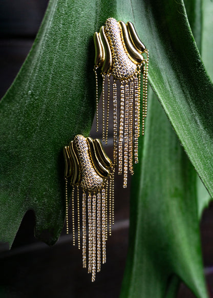 DELORIS 流蘇耳環-耳夾式 | DELORIS TASSEL EARRINGS