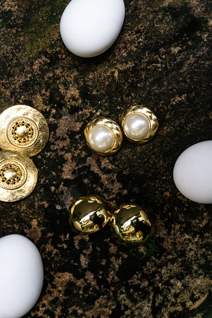 CELINE 圓頂耳環-耳夾式 | CELINE DOME EARRINGS