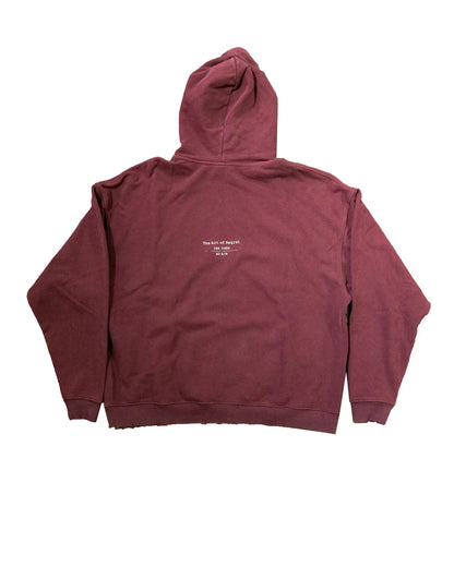 Hi-Five: Maroon Hoodie by New Tattoo Studio