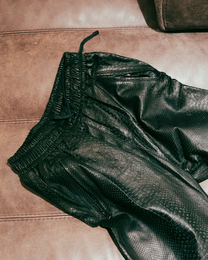 Hi-Five: En Noir Leather Joggers