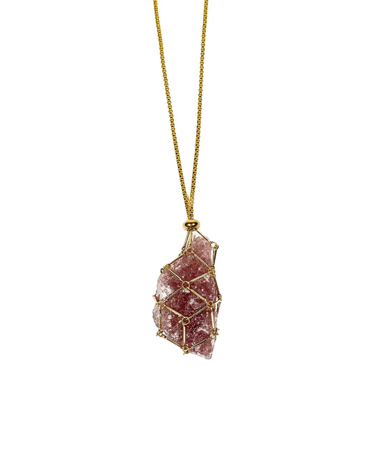 Brazilian Strawberry Quartz Necklace