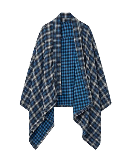 Hi-Five: Cosmo & Nathalia Blue Plaid Button/ Kimono
